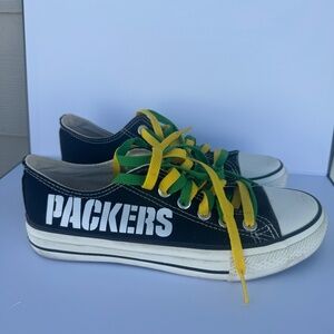 F-LOV Green Bay Packers Black Low Top Sneakers